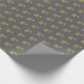Gray, Imitate Gold 8. (Achte) Event Wrapping Paper Geschenkpapier (Ecke)