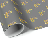 Gray, Imitate Gold 8. (Achte) Event Wrapping Paper Geschenkpapier (Rolleneckpunkt)