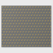 Gray, Imitate Gold 8. (Achte) Event Wrapping Paper Geschenkpapier (Flach)