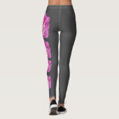 Gray Indiana Staat Blume Peony Leggings (Rückseite)