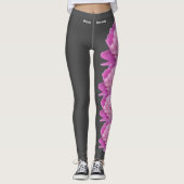Gray Indiana Staat Blume Peony Leggings (Vorderseite)