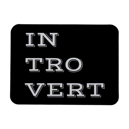 Gray Introvert Flexi Magnet (Horizontal)