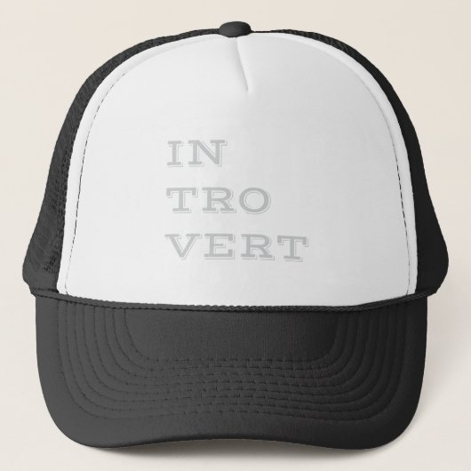 Gray Introvert Hat Truckerkappe (Vorderseite)