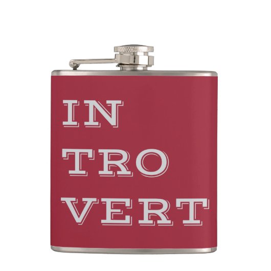 Gray Introvert Vinyl Flask Flachmann (Vorderseite)