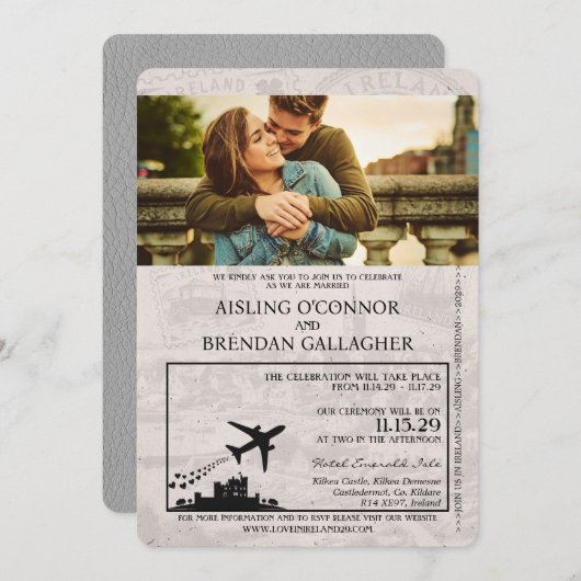 Gray Ireland Pass Einladung zur Hochzeit