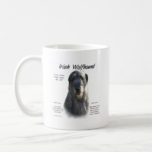 Gray Irish Wolfhound History Kaffeetasse (Links)