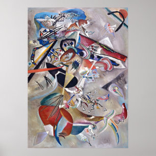 Gray Kandinsky Modernes Abstraktes Kunstwerk Poster