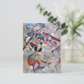 Gray Kandinsky Modernes Abstraktes Kunstwerk Postkarte (Stehend Vorderseite)