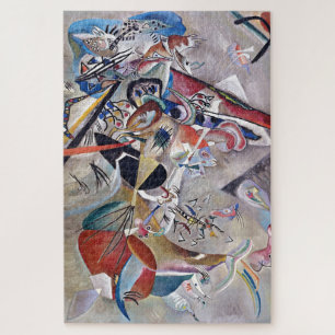 Gray Kandinsky Modernes Abstraktes Kunstwerk Puzzle