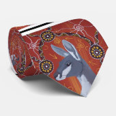 Gray Kangaroo Aborigine Krawatte (Gerollt)