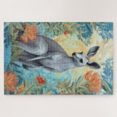 Gray Kangaroo in australischer Bush Puzzle (Horizontal)