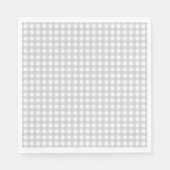 Gray Karo Pattern Gingham Serviette (Vorderseite)