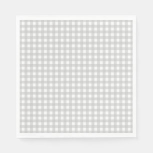 Gray Karo Pattern Gingham Serviette