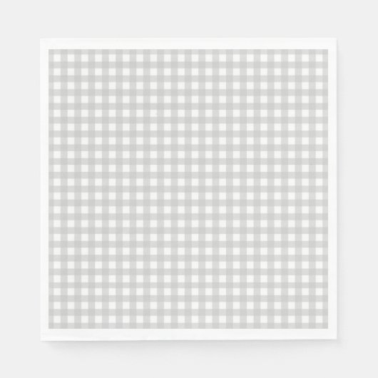 Gray Karo Pattern Gingham Serviette (Vorderseite)