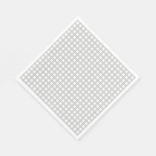 Gray Karo Pattern Gingham Serviette (Ecke)