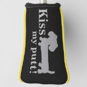 Gray Kiss My Putt Cheeky Golf Head Dackel Headcover (Rotieren 90)