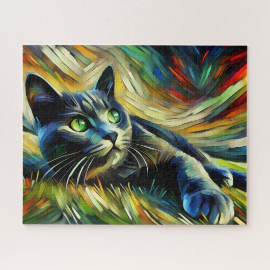 Gray Kitten 500 Stück Puzzle (Horizontal)