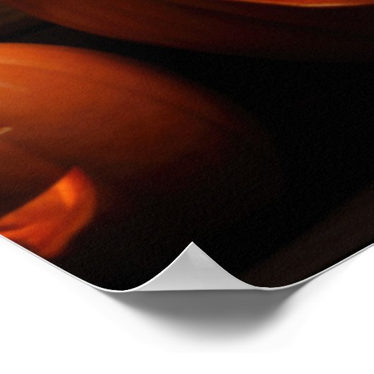 Gray Kitten Halloween Poster (Ecke)