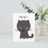 Gray Kitten Meow Postkarte (Stehend Vorderseite)