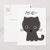 Gray Kitten Meow Postkarte (Vorne/Hinten)