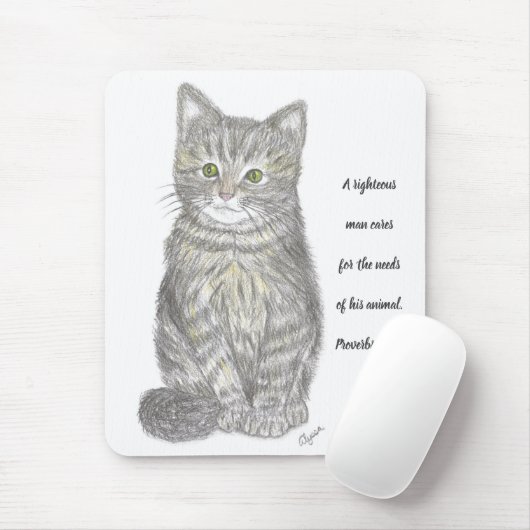 Gray Kitten Mousepad (Mit Mouse)