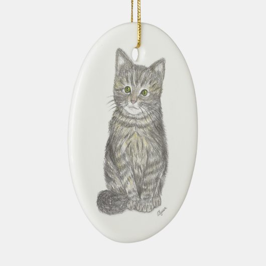 Gray Kitten Ornament (Rechts)