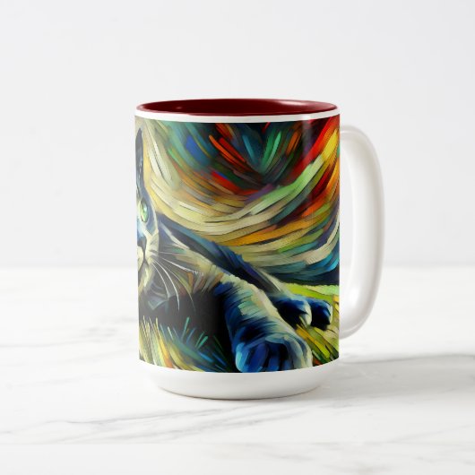 Gray Kitten Tasse (VorderseiteRechts)