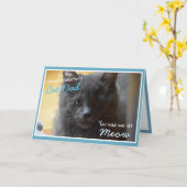 Gray Kitten Vatertag Cat Vater Card Karte (Gelbe Blume)