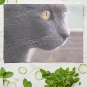 Gray Kitty Cat Küchentuch (Gefaltet)