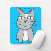 Gray Kitty Cat Mousepad (Mit Mouse)