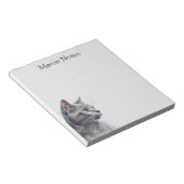 Gray Kitty Cat Notizblock (angewinkelt)