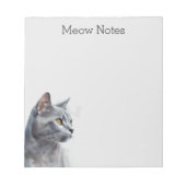 Gray Kitty Cat Notizblock (Vorderseite)