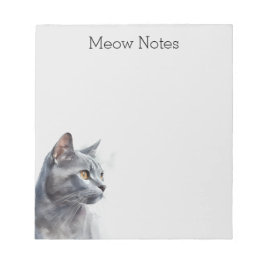 Gray Kitty Cat Notizblock