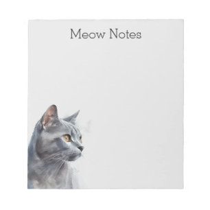 Gray Kitty Cat Notizblock