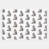 Gray Kitty Cats Geschenkpapier Set (Vorderseite 2)