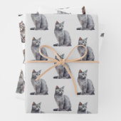 Gray Kitty Cats Geschenkpapier Set (Beispiel)