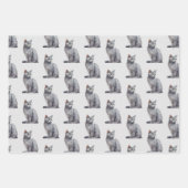 Gray Kitty Cats Geschenkpapier Set (Vorderseite)