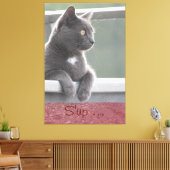 Gray Kitty Leinwanddruck (Insitu (Wohnzimmer))