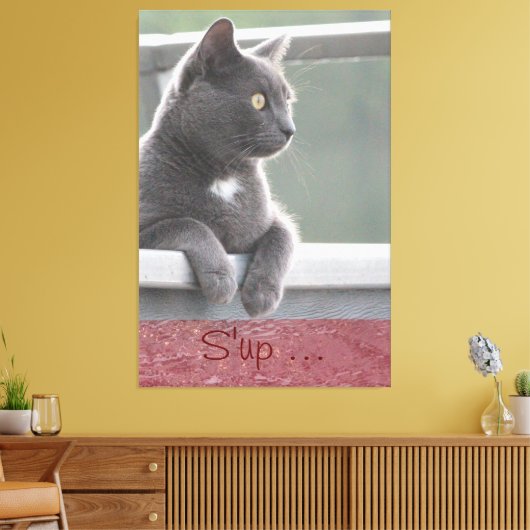 Gray Kitty Leinwanddruck (Insitu (Wohnzimmer))