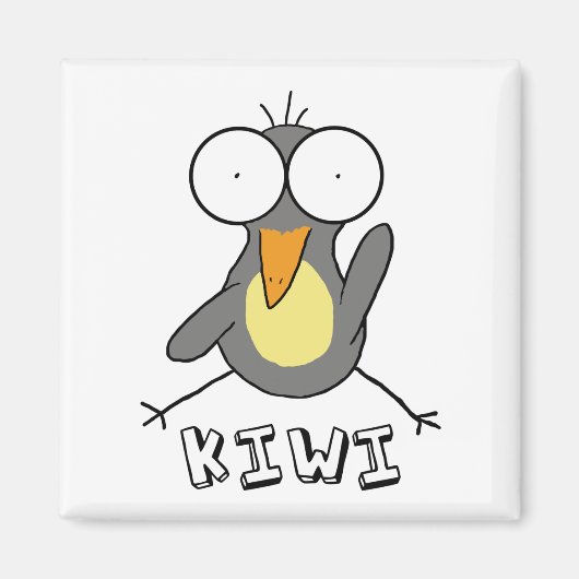 Gray Kiwi Magnet (Vorne)