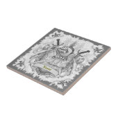 Gray Knight Familienwappen Nachname Fliese (Seite)