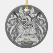 Gray Knight Familienwappen Nachname Keramik Ornament (Vorne)