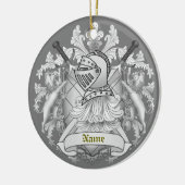 Gray Knight Familienwappen Nachname Keramik Ornament (Links)