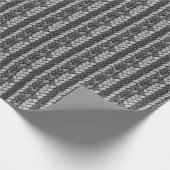 Gray Knitted Wool Geschenkpapier (Ecke)
