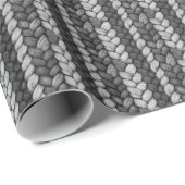 Gray Knitted Wool Geschenkpapier (Rolleneckpunkt)