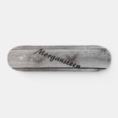 Gray Knotty Barnwood Personalisiert Skateboard (Horizontal)