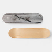 Gray Knotty Barnwood Personalisiert Skateboard (Horizontal)