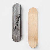 Gray Knotty Barnwood Personalisiert Skateboard (Vorderseite)