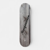 Gray Knotty Barnwood Personalisiert Skateboard (Vorne)