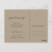 GRAY KRAFT FOLIAGE FRAME GRAND ÖFFNUNGSZEREMONIE POSTKARTE (Rückseite)